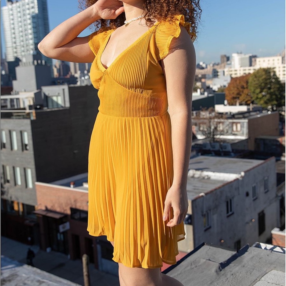 NWT Find Me Now Anoki Mini Dress in Saffron